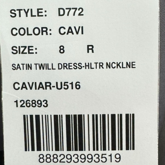 ALFRED SUNG Gown Halter Dress Caviar Gray Satin Twill Pockets Sz 8 NWT $248 D772 - Picture 9 of 13